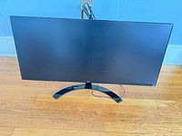 Front view of LG 34-inch ultrawide monitor on stand