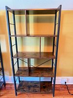 Front view of five-shelf VASAGLE bookcase