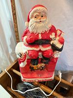 Full view of Santa blow mold with cord visible