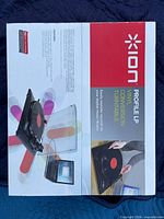 Front of retail box showing ION Profile LP Vinyl Conversion Turntable