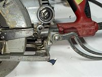 Front lower guard and shoe assembly close-up