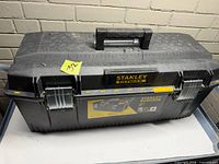 Overall view of Stanley FatMax toolbox closed