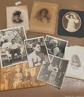 All nine photographs spread out showing variety of formats and sizes