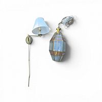 Lantern chandelier and wall sconce side by side