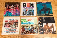 All six Beach Boys LP covers laid out