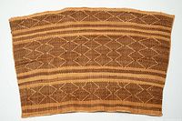 full view of reed mat showing pattern and overall shape