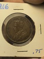 Obverse showing King George V legend