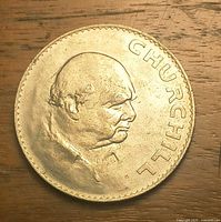 Reverse showing Winston Churchill portrait and CHURCHILL legend
