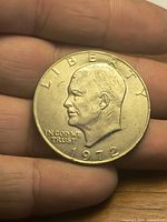 Obverse showing Eisenhower portrait, LIBERTY, IN GOD WE TRUST, 1972