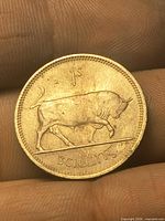 Reverse showing bull and denomination