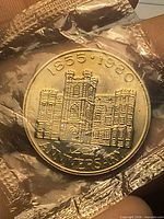 Obverse showing building and dates