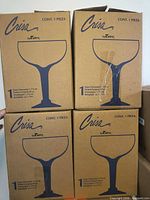 Four Crisa by Vitro glass boxes, front view