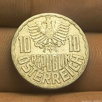 Obverse showing Austrian eagle and REPUBLIK ÖSTERREICH