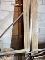 Full view of vertical cutter showing frame and rails