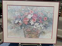 Full view of framed Dawna Darton floral print