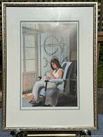 Full view of framed limited edition mother and baby print