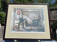 Full framed print with mat and frame visible
