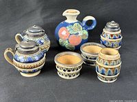 Group shot of all seven stoneware pieces