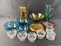All glassware pieces group view