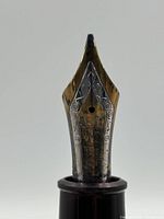 Close-up of Montblanc 14K nib showing 4810 and 585 engraving