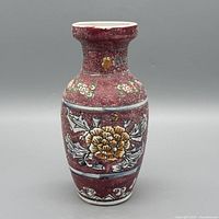 Full front view of porcelain vase