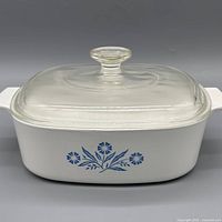 front view showing Cornflower motif and lid