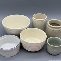 Front group shot of all six ceramic pieces