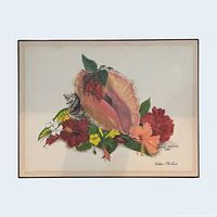 Front view of framed print showing artwork subject and matting