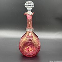 full view of decanter with stopper in place