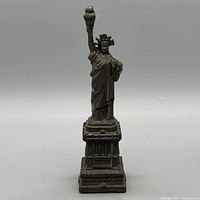 Front view of bronze Statue of Liberty figurine