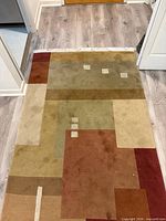 Full view of rug showing pattern and colours