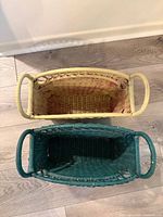 Top view showing interior size and weave of both baskets