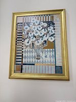 Front view of framed canvas art