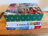Stacked view of all three puzzle boxes