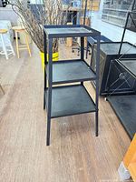 Front three-quarter view of entire shelving unit