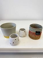 Group view of all four planters