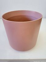 Rose pink ceramic planter frontal view