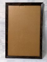 Full view of empty wood frame with backing