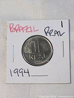 Front of 2x2 holder showing obverse with denomination and date