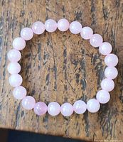 Full view of bracelet laid flat showing all beads