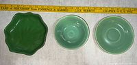 Top view of all three bowls for shape and color comparison