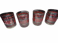 Four Cera Houze stained-glass style tumblers side by side