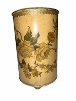 Front view showing full floral design and foot