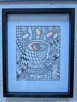 Framed artwork overall view