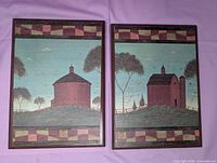 Both plaques side by side front view
