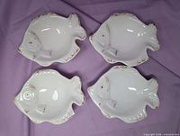 Top view of all four fish plates