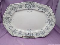 Front view of platter showing overall pattern and shape