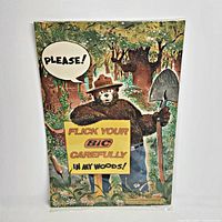 Front of poster showing Smokey Bear illustration and text