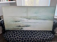 Front view of the acrylic landscape painting on sofa backdrop
