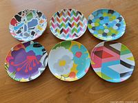 Top view showing all six patterned plates